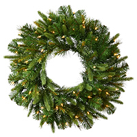 Vickerman Artificial 30" Cashmere Pine Wreath Battery Operated