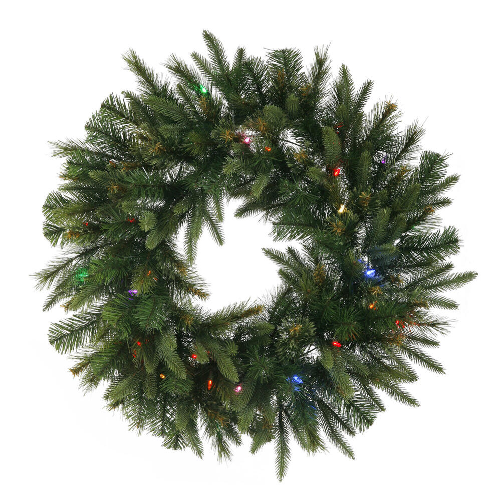 Vickerman Artificial 30" Cashmere Pine Wreath Battery Operated