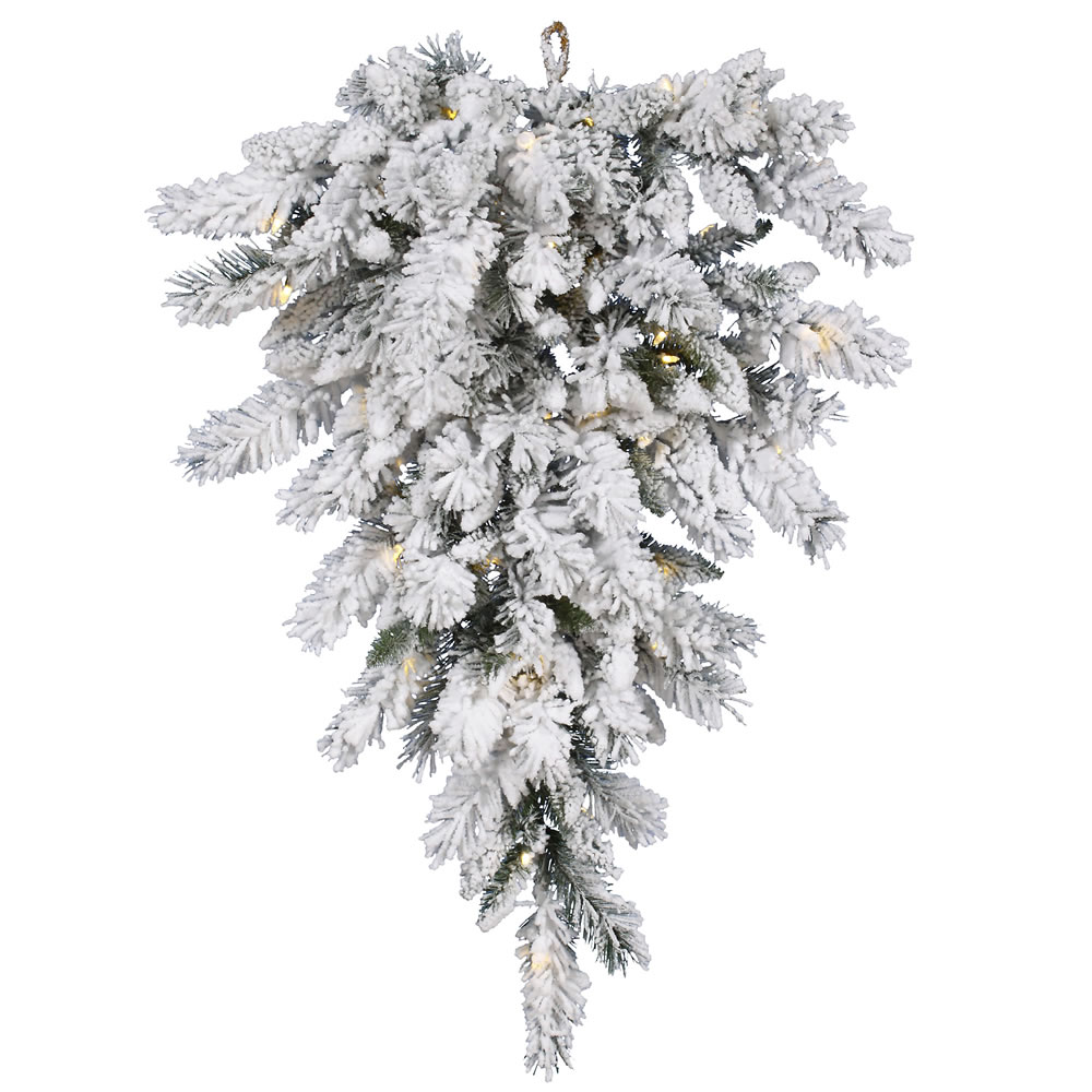 Vickerman Artificial Flocked Snow Ridge Teardrop