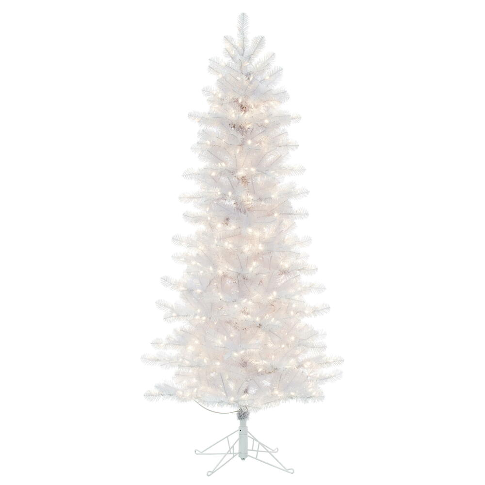 Vickerman Crystal White Pine Slim Artificial Christmas Tree