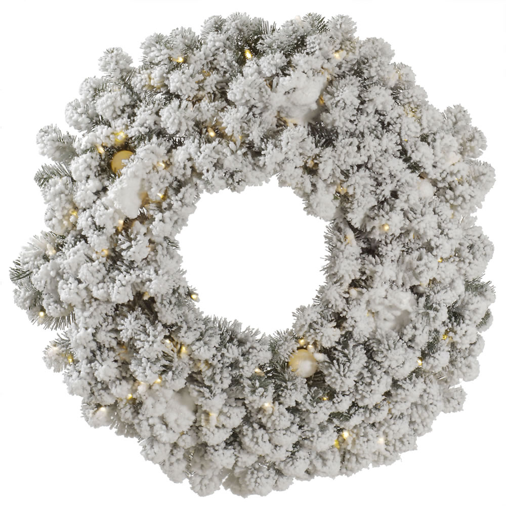 Vickerman Flocked Kodiak Spruce Artificial Wreath
