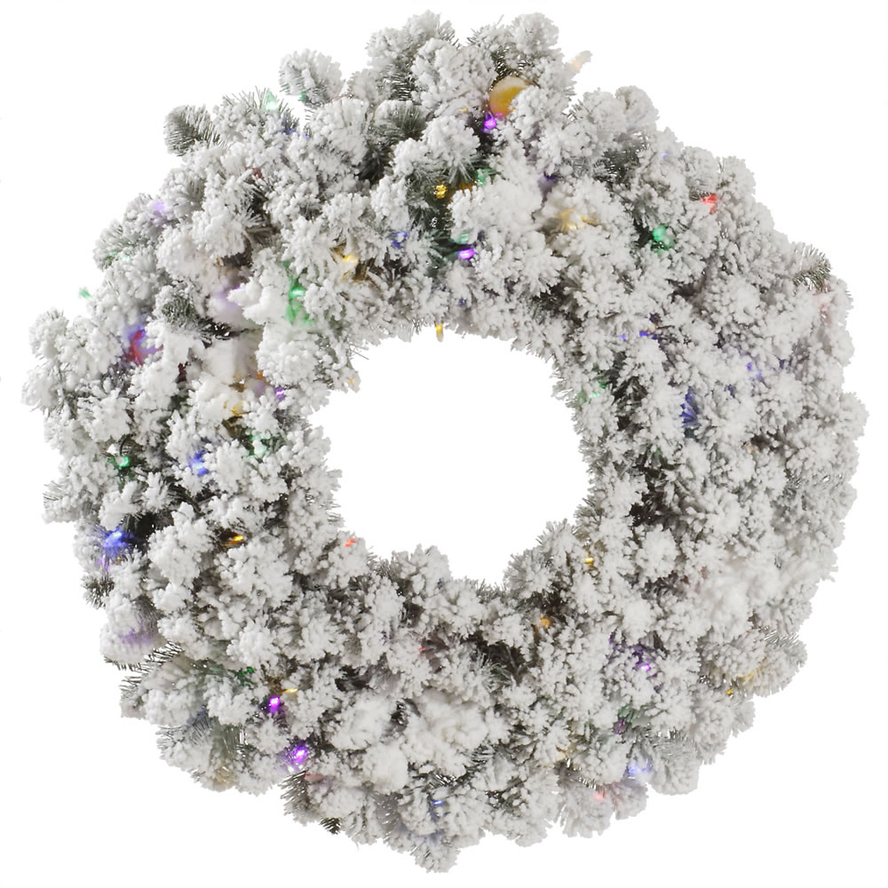 Vickerman Flocked Kodiak Spruce Artificial Wreath