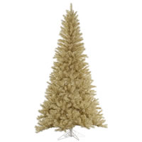 6.5' x 42" White/Gold Tinsel Tree 681T