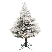 Vickerman Flocked Alberta Artificial Christmas Tree