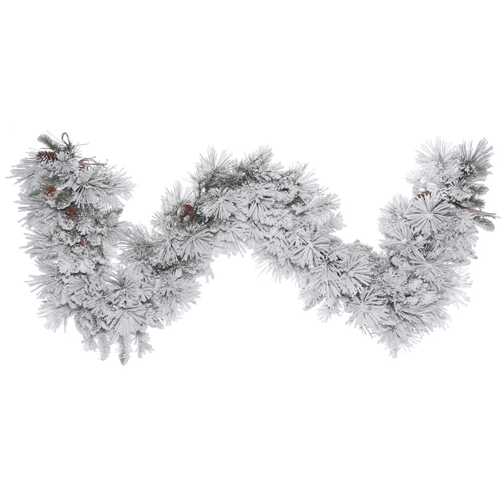 Vickerman Flocked Alberta Artificial Garland