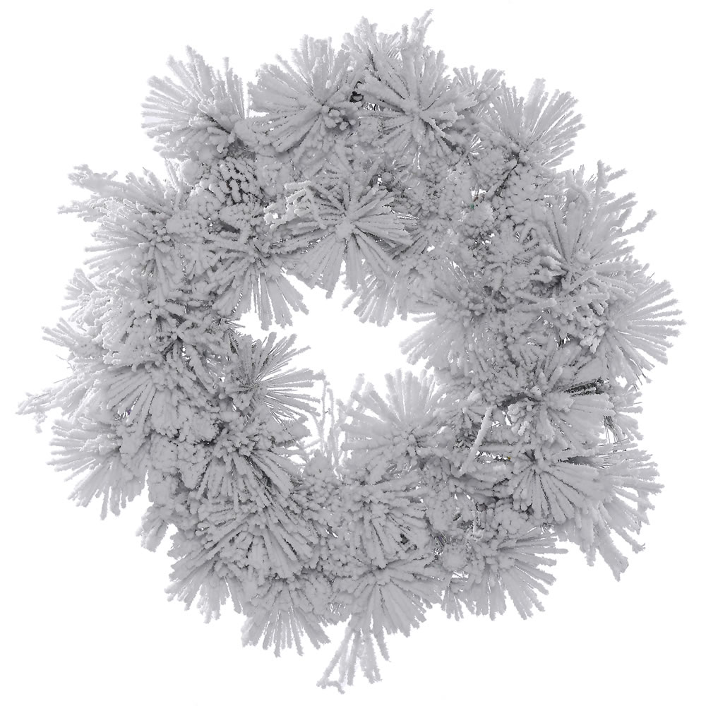 Vickerman Flocked Alberta Artificial Wreath
