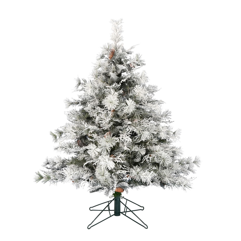 Vickerman Flocked Cheshire Artificial Christmas Tree