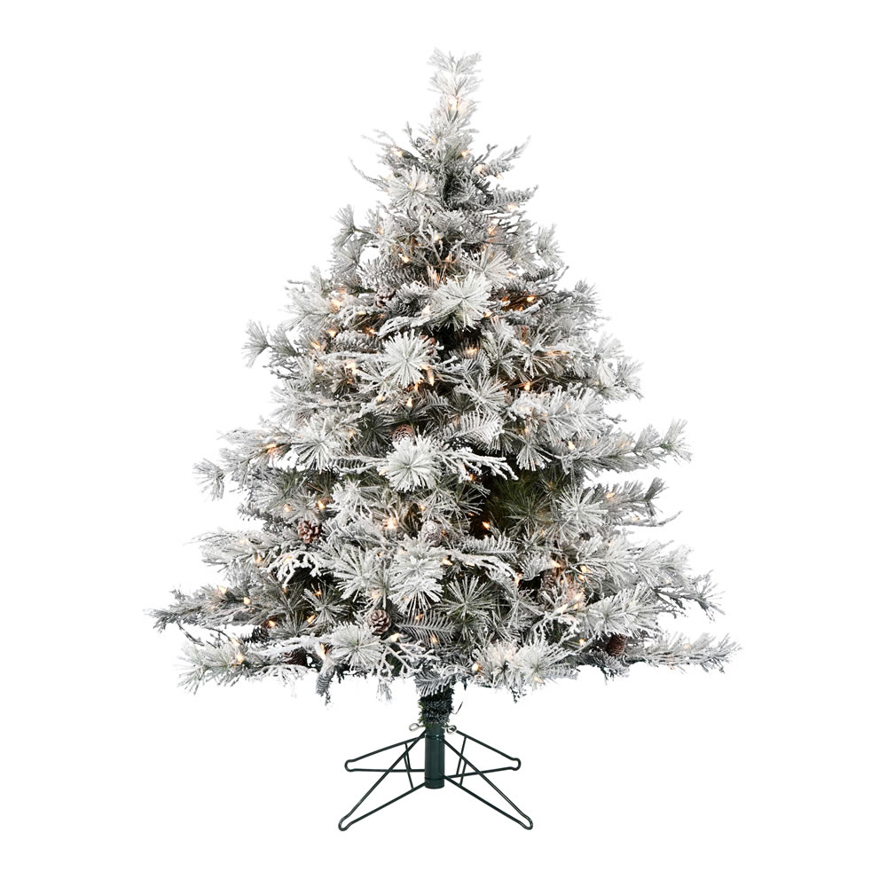 Vickerman Flocked Cheshire Artificial Christmas Tree