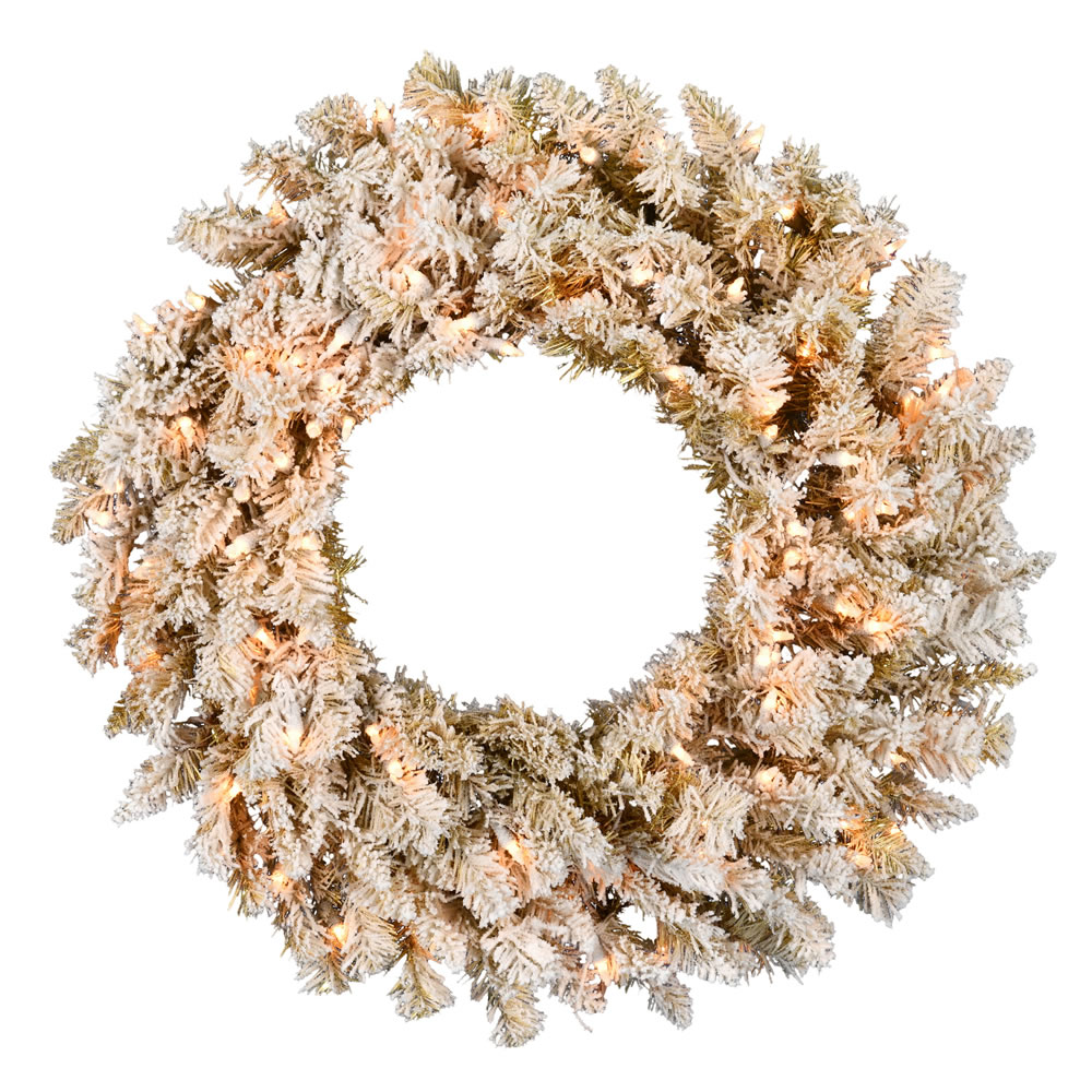 Vickerman Artificial Frosted Gold Fir Wreath