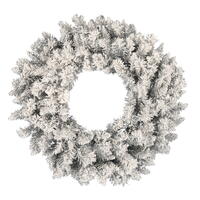 Vickerman Artificial Frosted Silver Wreath Wreath
