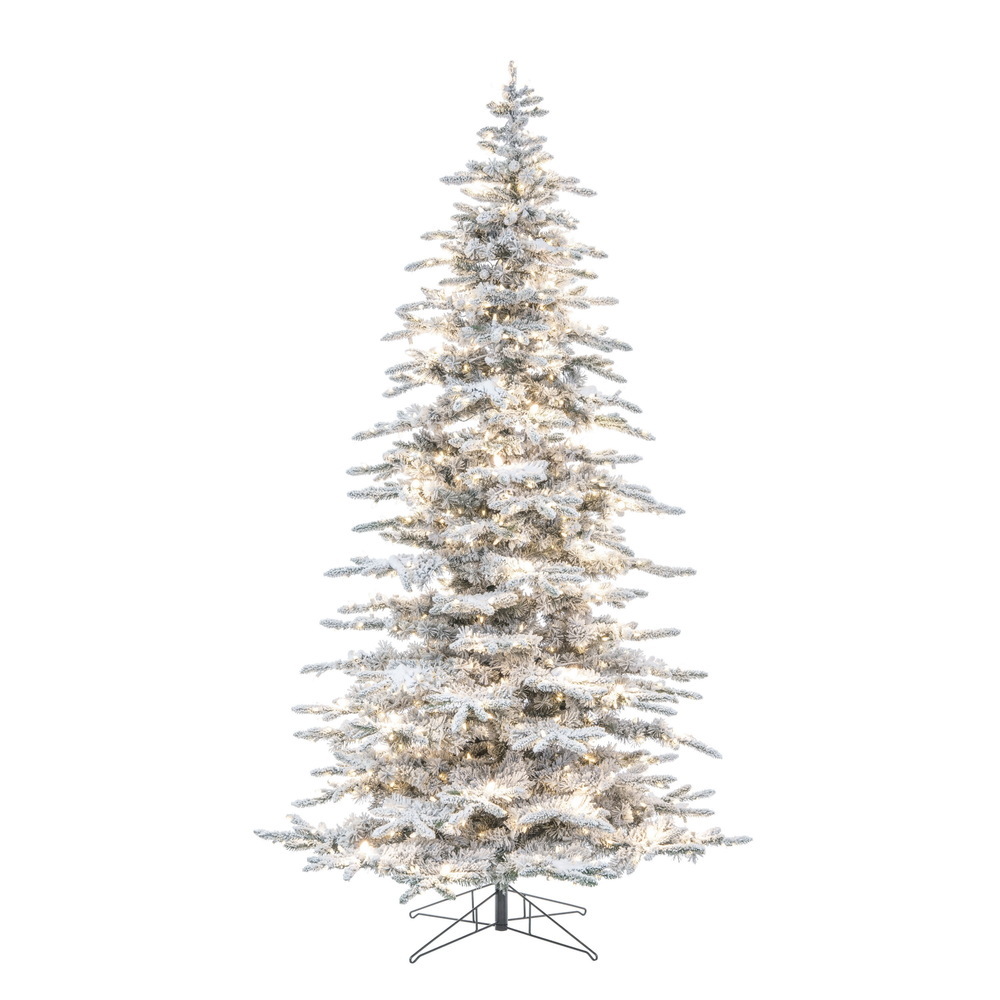 Vickerman Flocked Winter Fir Artificial Christmas Tree
