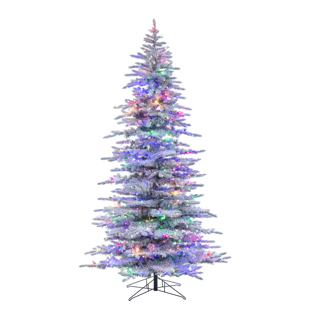 Vickerman Flocked Winter Fir Artificial Christmas Tree