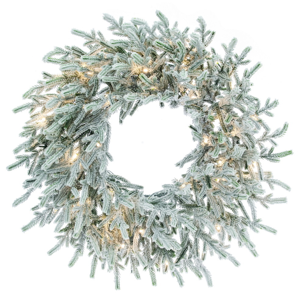 Vickerman Frosted Norfolk Pine Artificial Wreath