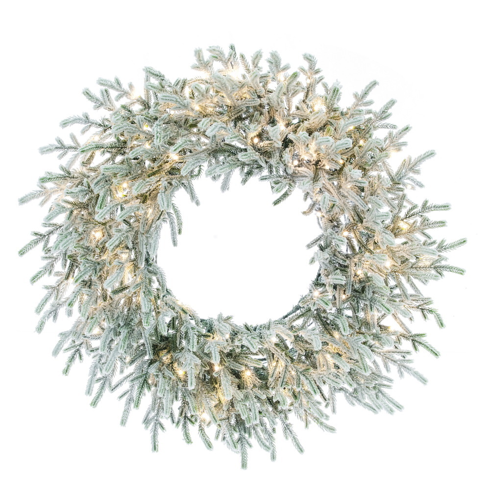 Vickerman Frosted Norfolk Pine Artificial Wreath