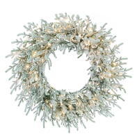 Vickerman Frosted Norfolk Pine Artificial Wreath