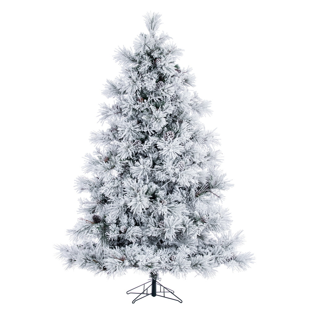 Vickerman Flocked Mountain Pine Artificial Christmas Tree