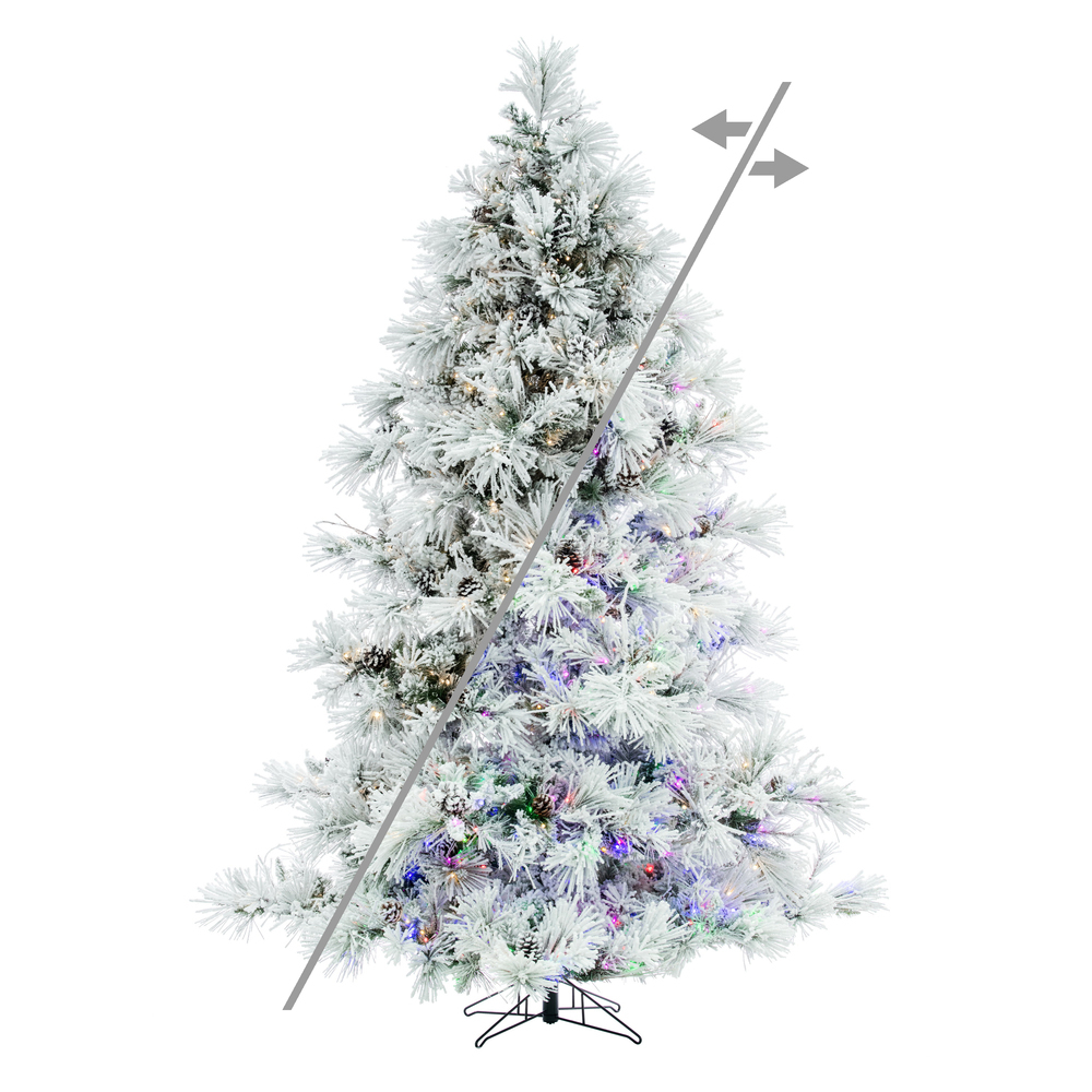 Vickerman Flocked Mountain Pine Artificial Christmas Tree