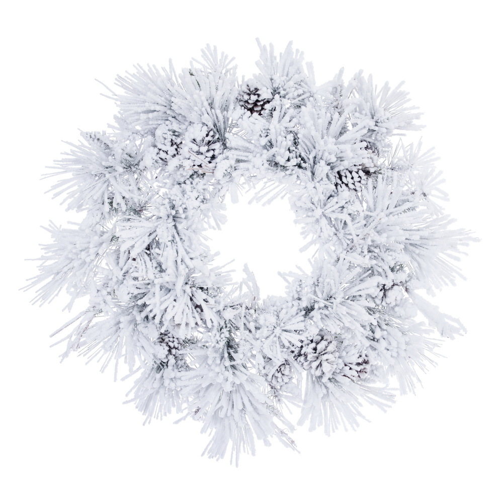 Vickerman Flocked Mountain Pine Artificial Wreath