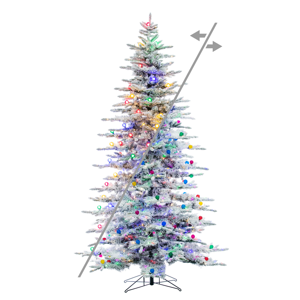 Vickerman Flocked Glacier Pine Artificial Christmas Tree