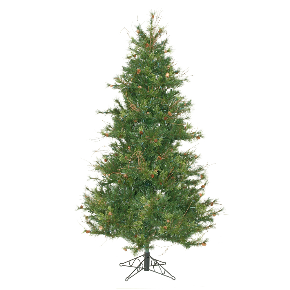 Vickerman Slim Mixed Country Pine Artificial Christmas Tree