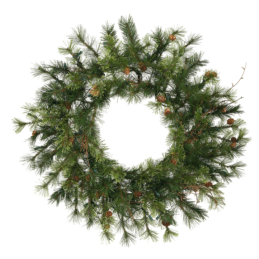 Vickerman Artificial Mixed Country Pine Wreath