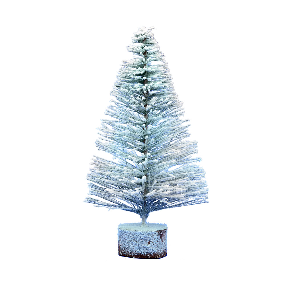 Vickerman Flocked Village Tabletop Artificial Christmas Tree