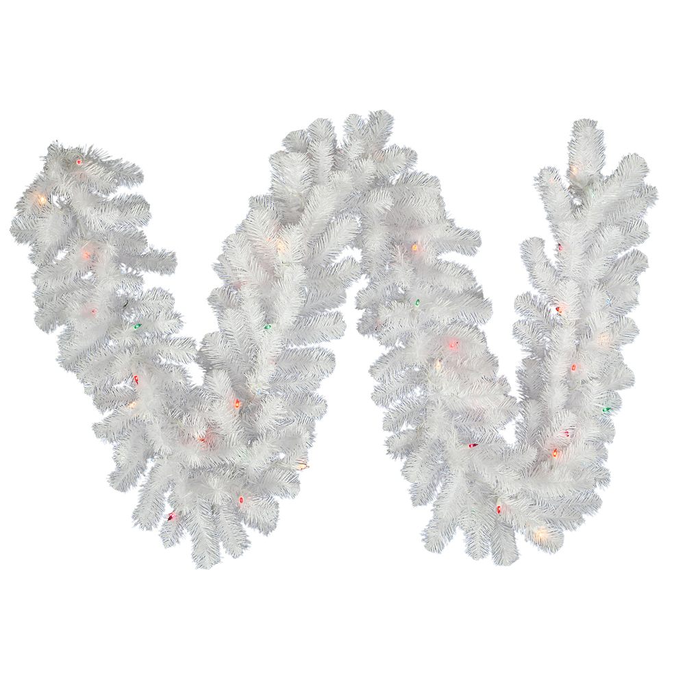 Vickerman Artificial Crystal White Garland