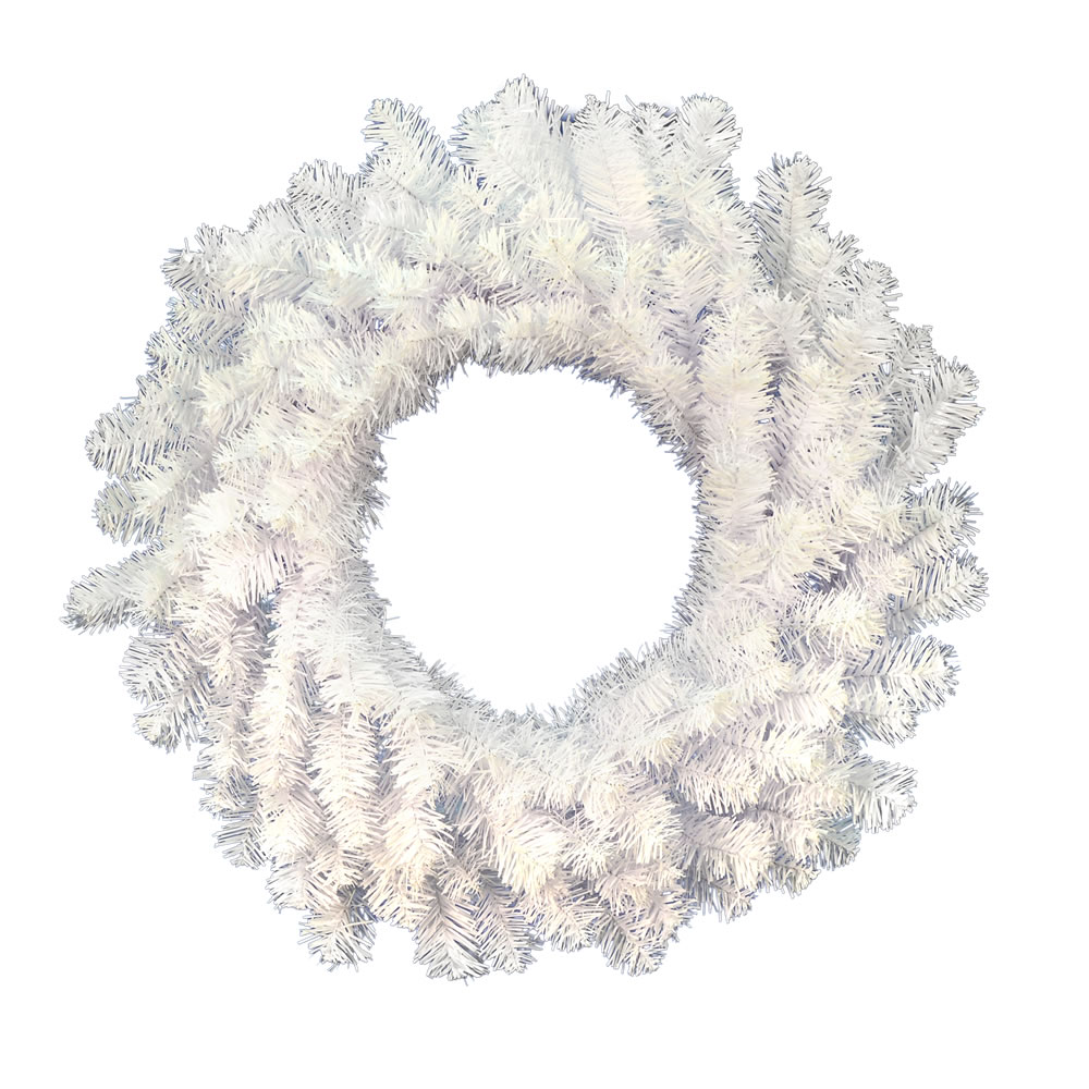 Vickerman Artificial Crystal White Wreath