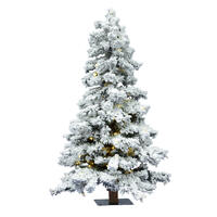 Vickerman Flocked Spruce Alpine Artificial Christmas Tree