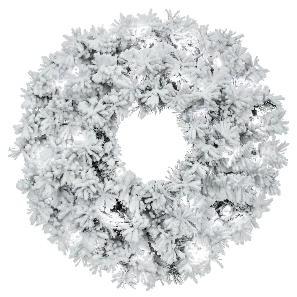Vickerman Artificial Flocked Alaskan Wreath