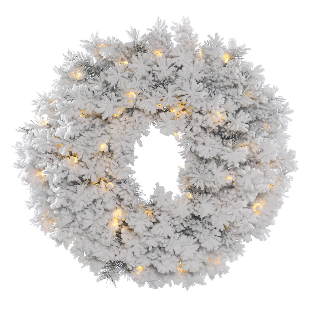Vickerman Artificial Flocked Alaskan Wreath
