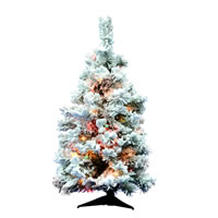 Vickerman Flocked Alaskan Artificial Christmas Tree