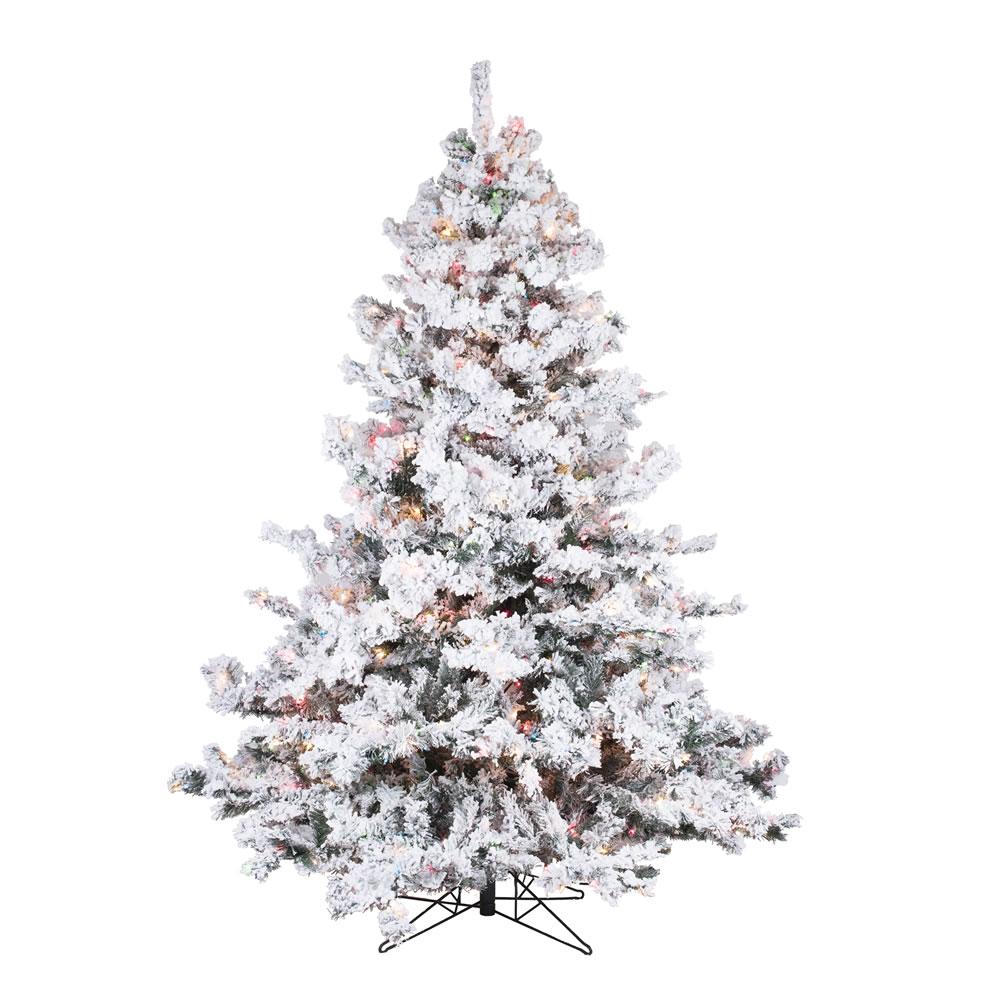 Vickerman Flocked Alaskan Artificial Christmas Tree