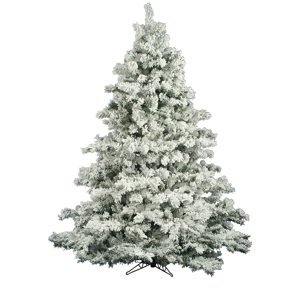 Vickerman Flocked Alaskan Artificial Christmas Tree