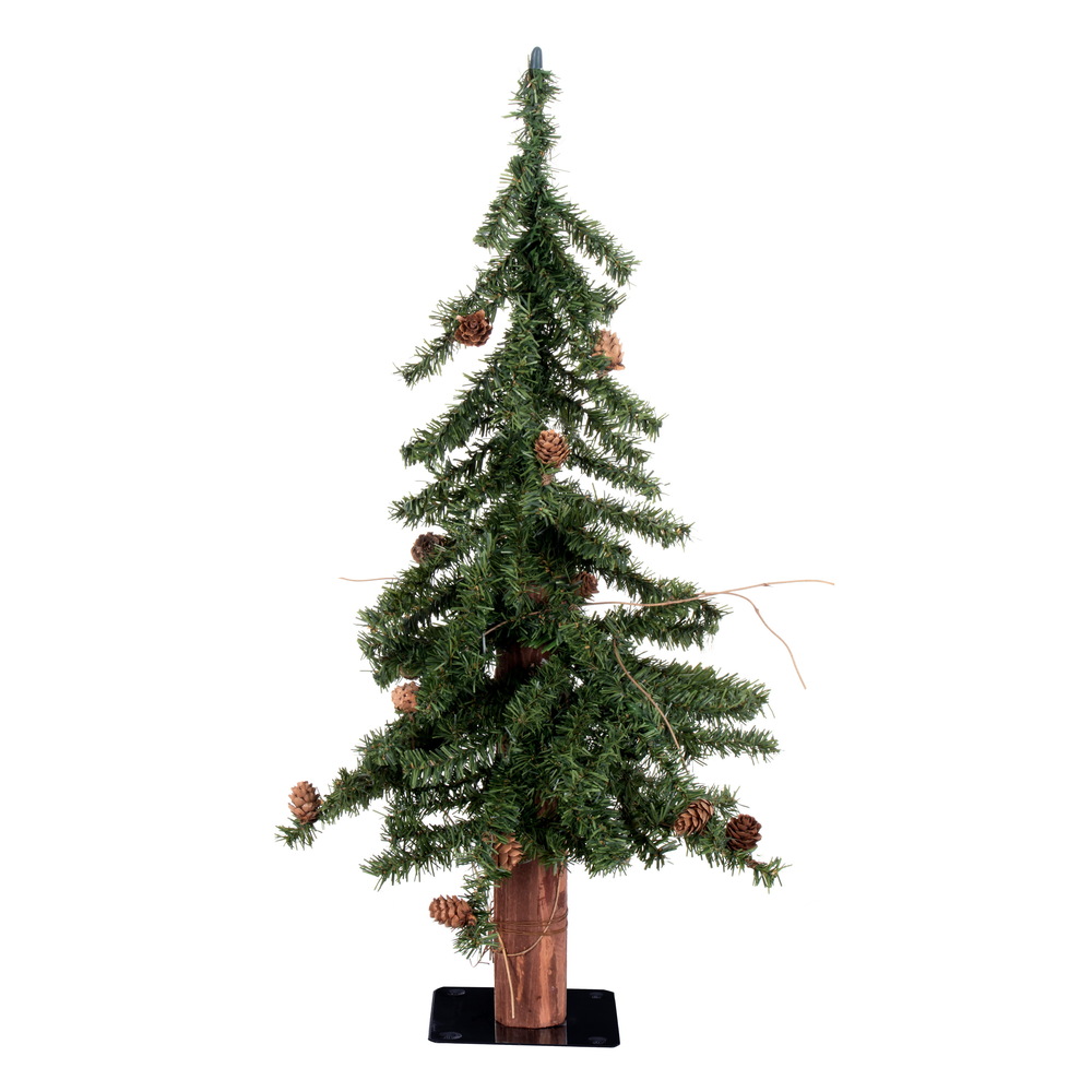 Vickerman Artificial Alpine Tree with Pine Cones & Vine