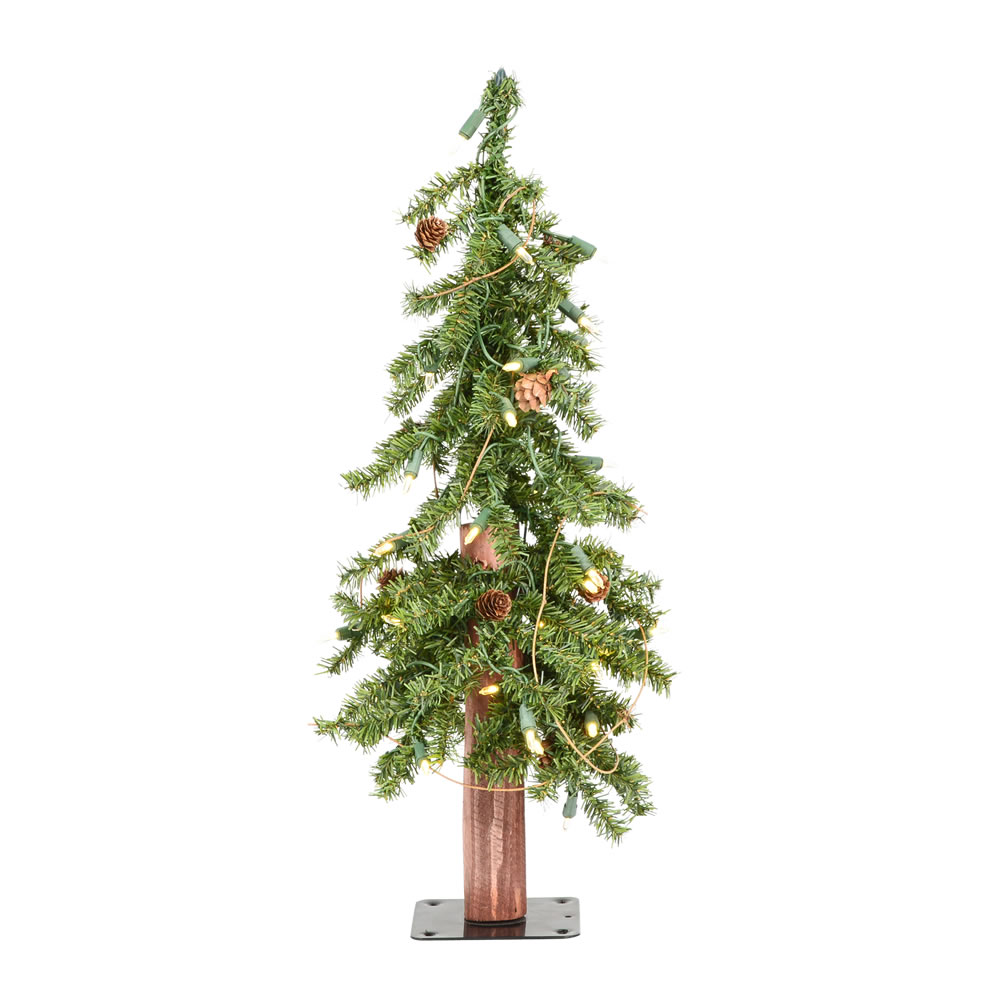 Vickerman Artificial Alpine Tree with Pine Cones & Vine