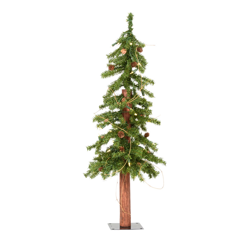 Vickerman Artificial Alpine Tree with Pine Cones & Vine