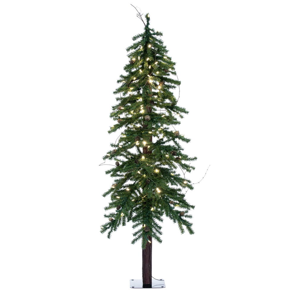 Vickerman Artificial Alpine Tree with Pine Cones & Vine