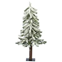 Vickerman Flocked Alpine Artificial Christmas Tree