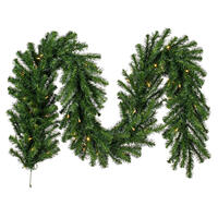 9' x 16" Douglas Fir Garland LED 100WW