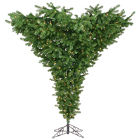 Vickerman Green Unique Artificial Upside Down Tree