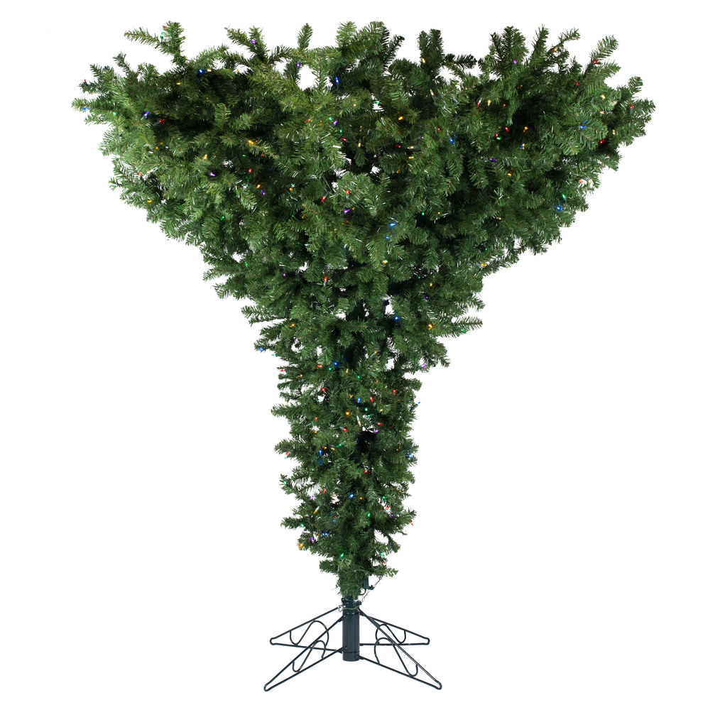Vickerman Green Unique Artificial Upside Down Tree