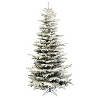 Vickerman Flocked Sierra Fir Slim Artificial Christmas Tree