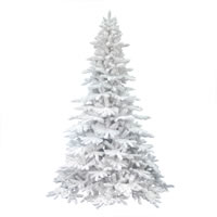 Vickerman Flocked White Spruce Artificial Christmas Tree