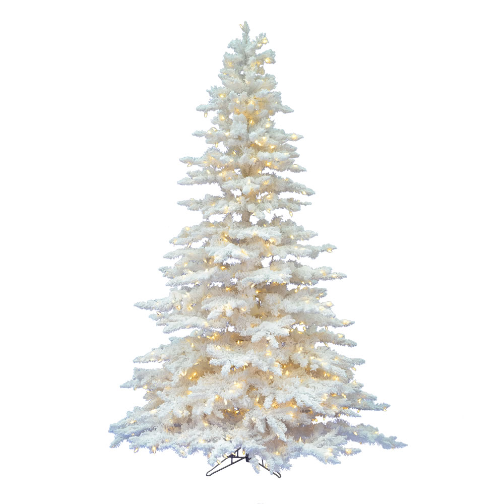 Vickerman Flocked White Spruce Artificial Christmas Tree