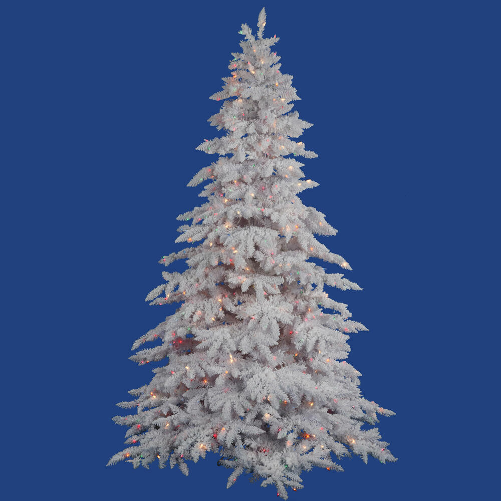 Vickerman Flocked White Spruce Artificial Christmas Tree