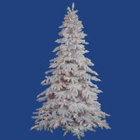 Vickerman Flocked White Spruce Artificial Christmas Tree