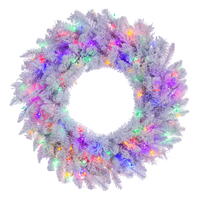 Vickerman Flocked White Artificial Wreath