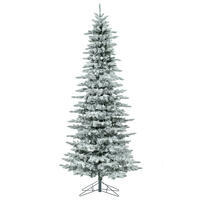 Vickerman Flocked Utica Fir Slim Artificial Christmas Tree