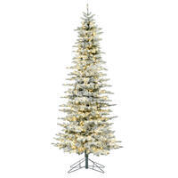 Vickerman Flocked Utica Fir Slim Artificial Christmas Tree